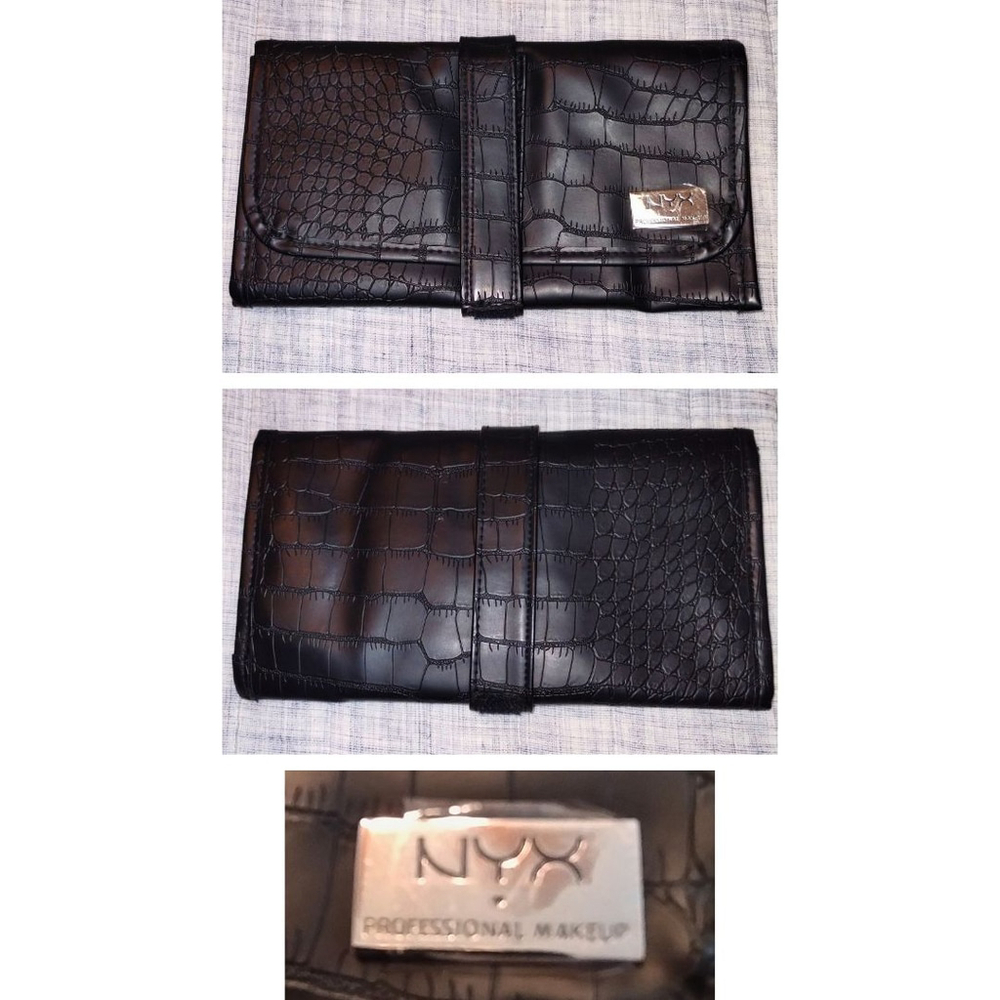 Women's NYX Professional Makeup Black Crocodile Print Brush Roll One Size